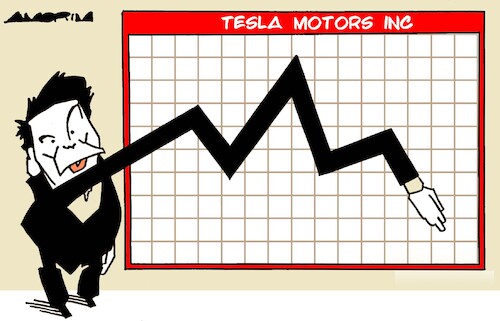 Cartoon: Stocks (medium) by Amorim tagged musk,tesla,nazism,musk,tesla,nazism