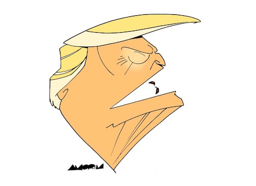 Cartoon: Talkkks (medium) by Amorim tagged trump