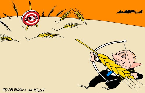 Cartoon: Target (medium) by Amorim tagged putin,africa,wheat,putin,africa,wheat