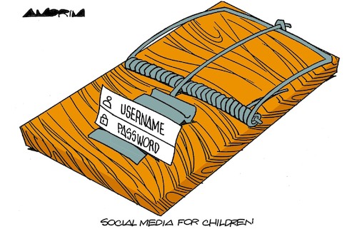 Cartoon: Trap (medium) by Amorim tagged pedophilia,cybercrimes,children,pedophilia,cybercrimes,children