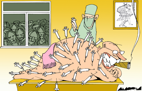 Cartoon: Vaccine to everyone (medium) by Amorim tagged vacinne,pandemic,covid19