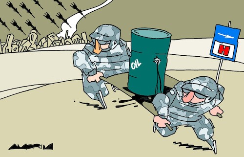 Cartoon: Victims (medium) by Amorim tagged iran,oil,usa,iran,oil,usa