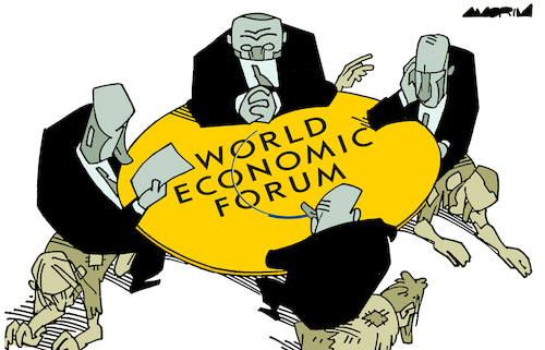 Cartoon: World Economic Forum (medium) by Amorim tagged davos,world,economic,forum,rich,poor,davos,world,economic,forum,rich,poor