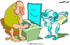 Cartoon: Cybersecurity (small) by Amorim tagged artificialintelligence,cyberattack,internet
