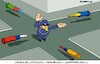 Cartoon: EU traffic controller (small) by Amorim tagged europe,ukraine,russia,armenia,azerbaijan