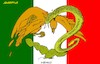 Cartoon: Mexican flag (small) by Amorim tagged mexicanflag,narcoterrorism,mexico
