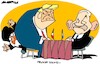 Cartoon: Peace talks (small) by Amorim tagged trump,netanyahu,alikhamenei