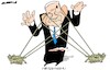 Cartoon: Pull the strings (small) by Amorim tagged netanyahu,israel,gaza