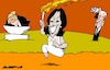 Cartoon: Torches (small) by Amorim tagged 2024,us,election,kamala,harris,trump