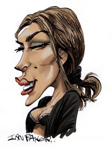 Cartoon: Eva Mendez (medium) by Ian Baker tagged eva,mendez,caricature,actress,film,star