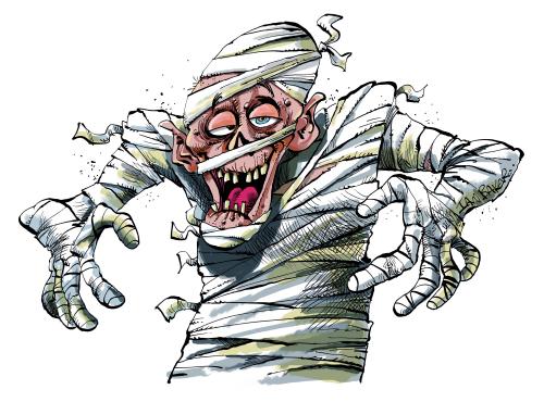 Cartoon: Fright Night Character design (medium) by Ian Baker tagged halloween,mummy,scary