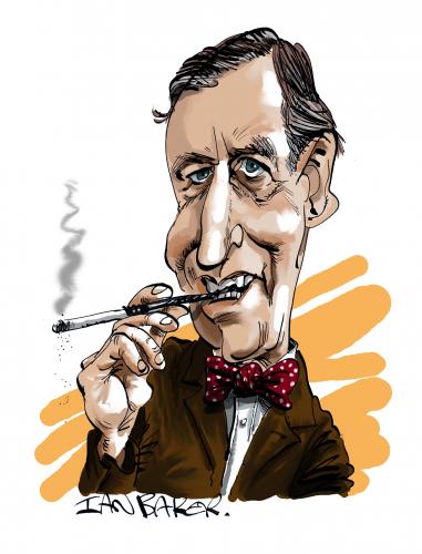 Cartoon: Ian Fleming (medium) by Ian Baker tagged ian,fleming,james,bond,007,author,spy,caricature