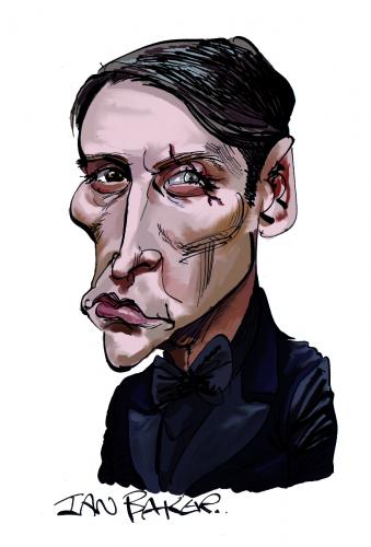 Cartoon: Le Chiffre (medium) by Ian Baker tagged le,chiffre,mads,james,bond,royale,oo7,spy,caricature,villain