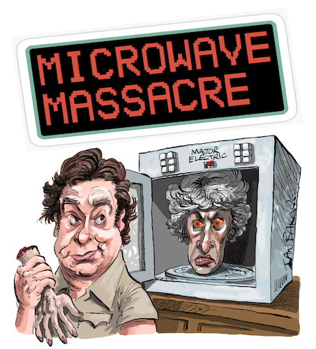 Cartoon: Microwave Massacre (medium) by Ian Baker tagged classic,comedy,horror