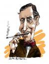 Cartoon: Ian Fleming (small) by Ian Baker tagged ian fleming james bond 007 author spy caricature