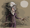 Cartoon: Nosferatu (small) by Ian Baker tagged nosferatu,murnau,bram,stoker,max,schreck,vampire,count,orlock,ian,baker,cartoon,caricature,horror,transylvania,dracula
