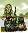 Cartoon: The Devils Rejects (small) by Ian Baker tagged devils,rejects,rob,zombie,sid,haig,horror,film,sheri,moon,caricature