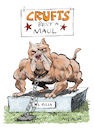 Cartoon: XL Bully Dog (small) by Ian Baker tagged xl,bully,dog,k9,viscious,angry,dangerous,animal,ian,baker,cartoon,caricature,parody,spoof,humour,comedy,illustration,crufts,show,chain,lead,bite,attack