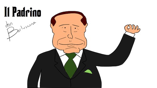 Cartoon: Il Padrino (medium) by gustavomchagas tagged silvio,berlusconi,italy,italia,padrino,il,the,godfather,poderoso,chefao