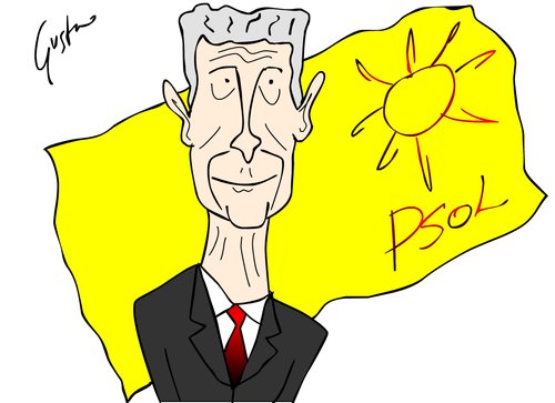 Cartoon: Plinio de Arruda Sampaio (medium) by gustavomchagas tagged plinio,de,arruda,sampaio,psol,socialism,brazilian,politician