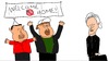 Cartoon: Anti-imperialism Club (small) by gustavomchagas tagged hugo chavez julian assange michael moore eua usa wikileaks