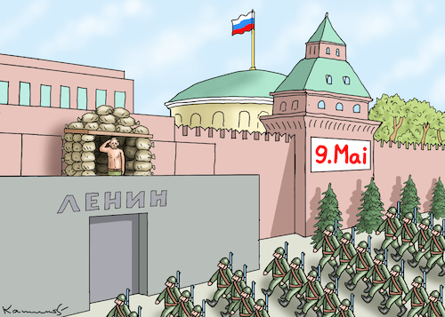 Cartoon: 9. MAI IN MOSKAU (medium) by marian kamensky tagged mai,in,moskau,mai,in,moskau