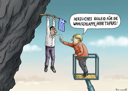 Cartoon: A big Deutschlandfreund Tsipras (medium) by marian kamensky tagged griechenlandwahlen,tsipras,alexis,alexis,griechenland,wahlen,eu
