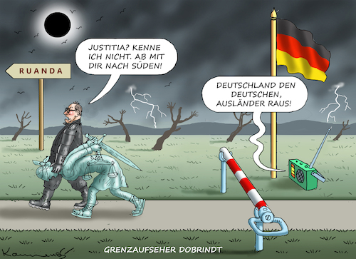 Cartoon: AFD-MITARBEITER DES JAHRES (medium) by marian kamensky tagged dobrindt,afd,mitarbeiter,des,jahres,dobrindt,afd,mitarbeiter,des,jahres