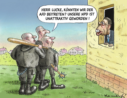 Cartoon: AFD Beitritsverhandlungen (medium) by marian kamensky tagged landtagswahlen,in,sachsen,afd,npd,landtagswahlen,in,sachsen,afd,npd