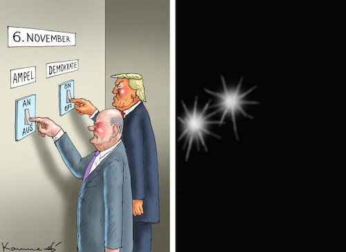 Cartoon: AMPEL AUS (medium) by marian kamensky tagged ampel,aus,koalition,lindner,scholz,ampel,aus,koalition,lindner,scholz