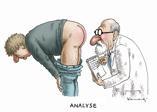 Cartoon: ANALYSE (medium) by marian kamensky tagged psychiatrie,psychoanalyse,analyse,freud,sugmund,sugmund freud,psychoanalyse,psychiatrie,analyse,sugmund,freud