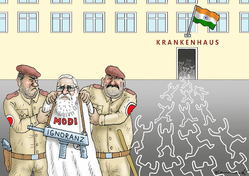 Cartoon: ANTILOCKDOWN-PRÄSIDENT MODI (medium) by marian kamensky tagged antilockdown,präsident,modi,in,indien,antilockdown,präsident,modi,in,indien