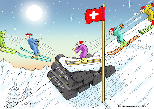 Cartoon: ANTILOCKDOWNLAND SCHWEIZ (medium) by marian kamensky tagged coronavirus,epidemie,gesundheit,panik,stillegung,george,floyd,twittertrump,pandemie,weihnachten,santa,klaus,coronavirus,epidemie,gesundheit,panik,stillegung,george,floyd,twittertrump,pandemie,weihnachten,santa,klaus