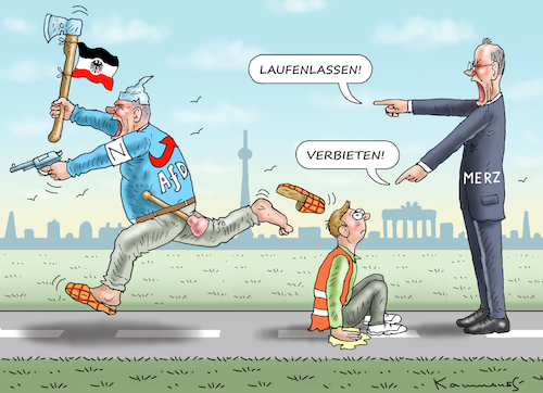 Cartoon: AUSMERZUNG (medium) by marian kamensky tagged aufmarsch,der,reichsbürger,merz,afd,aufmarsch,der,reichsbürger,merz,afd