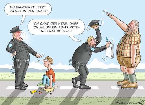 Cartoon: BAYERISCHE POLIZEI (medium) by marian kamensky tagged unschuldslamm,aiwanger,bayerische,polizei,unschuldslamm,aiwanger,bayerische,polizei