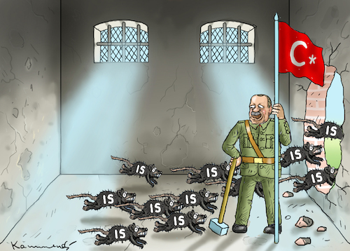 Cartoon: BEFREIER ERDOGAN (medium) by marian kamensky tagged afrin,kurden,erdogan,syrien,aramenien,genozid,präsidentenwahlen,türkeiwahlen,kurdistan,trump,is,afrin,kurden,erdogan,syrien,aramenien,genozid,präsidentenwahlen,türkeiwahlen,kurdistan,trump,is