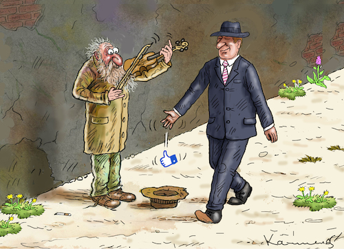 Cartoon: BEWERTUNG (medium) by marian kamensky tagged facebook,facebook