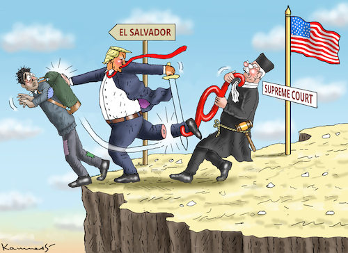 Cartoon: BLONDE ABSCHIEBEWUT (medium) by marian kamensky tagged musk,trump,zuckerberg,bezos,felon,and,elon,in,panama,zölle,diktator,selenskyj,putin,ukraine,usa,china,el,salvador,handelskrieg,musk,trump,zuckerberg,bezos,felon,and,elon,in,panama,zölle,diktator,selenskyj,putin,ukraine,usa,china,el,salvador,handelskrieg