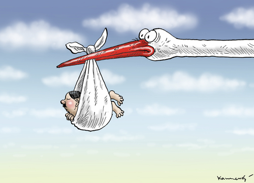 Cartoon: BÖSES KIND (medium) by marian kamensky tagged beate,von,storch,islamophobie,afd,beate,von,storch,islamophobie,afd