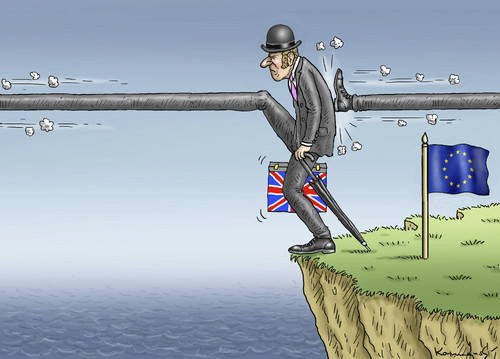 Cartoon: BREXIT DER KOMIKER (medium) by marian kamensky tagged cameron,brexit,eu,cameron,brexit,eu