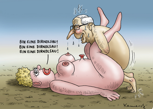 Cartoon: Brüderle Privat (medium) by marian kamensky tagged rainer,brüderle,fdp,sexismus,geschlechter,rainer,brüderle,fdp,sexismus,geschlechter