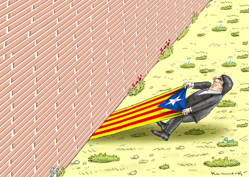 Cartoon: CARLES PUIGDEMONT (medium) by marian kamensky tagged rajoy,und,carles,puigdemont,katalonien,referendum,abspaltung,rajoy,und,carles,puigdemont,katalonien,referendum,abspaltung