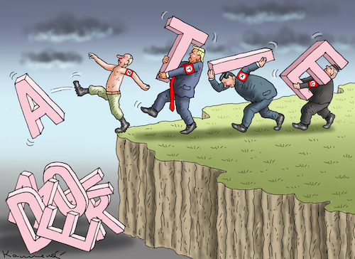 Cartoon: DEMOKRATIEABBAU (medium) by marian kamensky tagged demokratieabbau,demokratieabbau