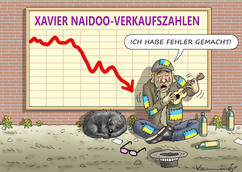 Cartoon: DER VERLORENE SOHN MANNHEIMS (medium) by marian kamensky tagged xavier,naidoo,xavier,naidoo