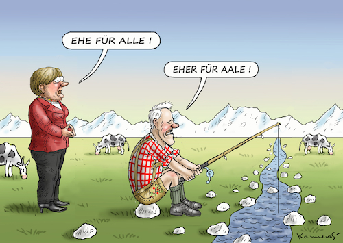 Cartoon: EHE FÜR ALLE (medium) by marian kamensky tagged ehe,für,alle,ehe,für,alle