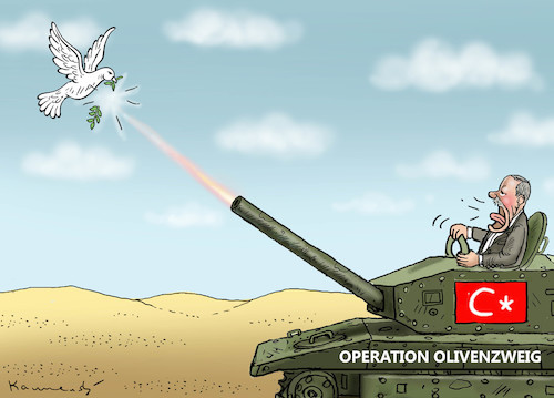 Cartoon: ERDOGANS OPERATION OLIVENZWEIG (medium) by marian kamensky tagged erdogans,operation,olivenzweig,syrien,kurden,erdogans,operation,olivenzweig,syrien,kurden