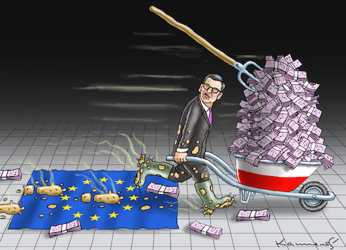 Cartoon: EU-ZERSTÖRER FASCHO MORAWIECKI (medium) by marian kamensky tagged polen,ist,verloren,morawiecki,eu,polen,ist,verloren,morawiecki,eu