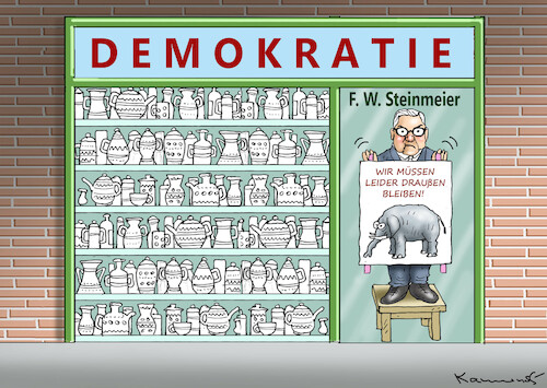 Cartoon: FRANK WALTER STEINMEIER (medium) by marian kamensky tagged frank,walter,steinmeier,frank,walter,steinmeier