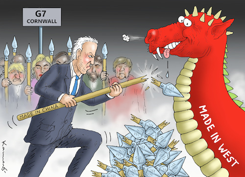 Cartoon: G7 (medium) by marian kamensky tagged g7,mit,xi,führung,g7,mit,xi,führung