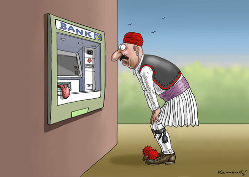 Cartoon: GELD FÜR GRIECHENLAND (medium) by marian kamensky tagged alexis,tsipras,griechenland,rettungsschirm,eu,griechowestern,alexis,tsipras,griechenland,rettungsschirm,eu,griechowestern